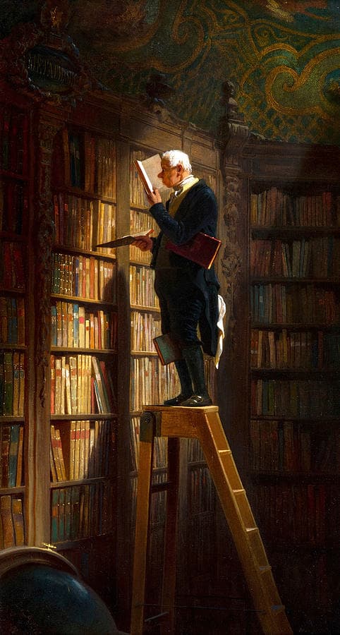 O Rato de Biblioteca, de Carl Spitzweg (c. 1850)